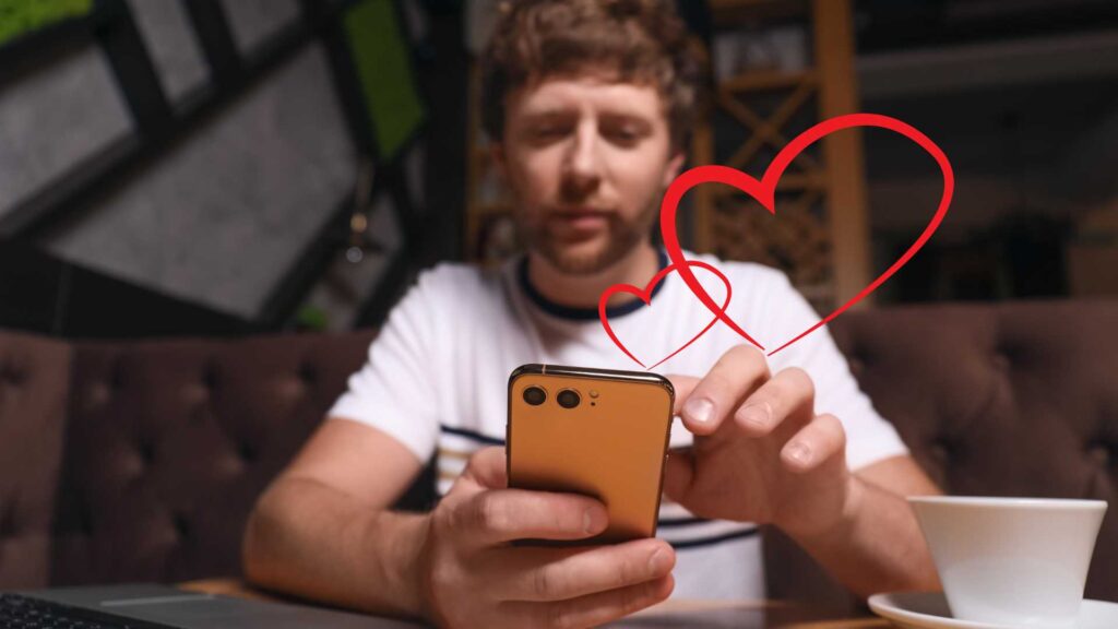 Homme sur un site de rencontre